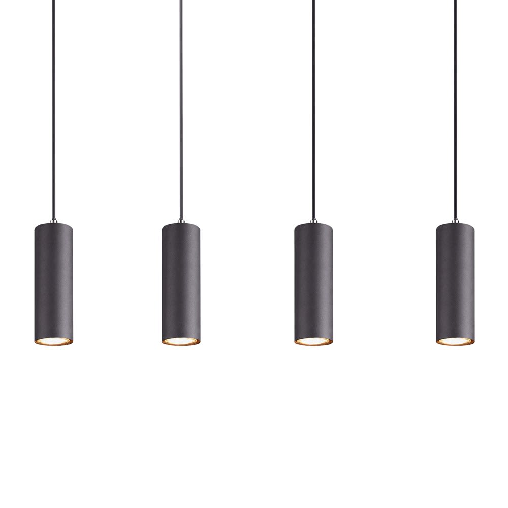 Suspension métal noir 4 lumières — vue 4