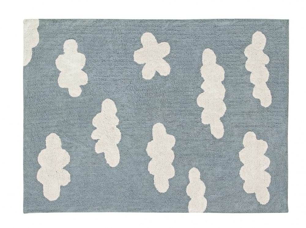 Waschbarer Baumwollteppich Clouds, 120X160 Cm, Blau