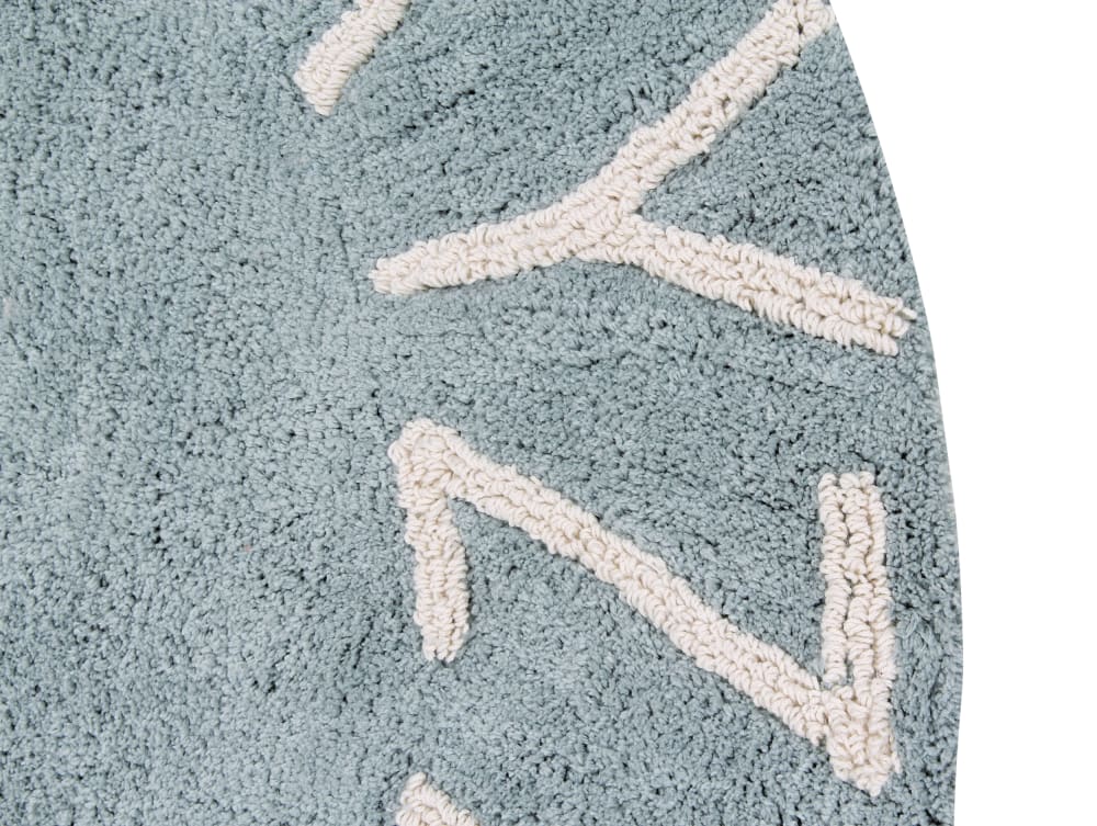 Tapis coton motif alphabet bleu D150cm (Lorena Canals) - Image 3