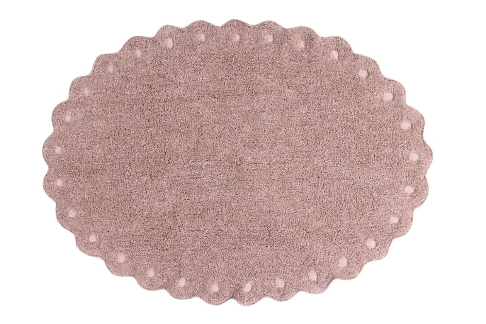 Tappeto lavabile in cotone rosa 130x180 - Cotone