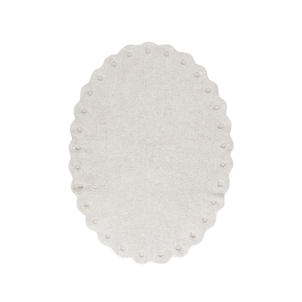 Alfombra lavable de algodón blanco 130x180