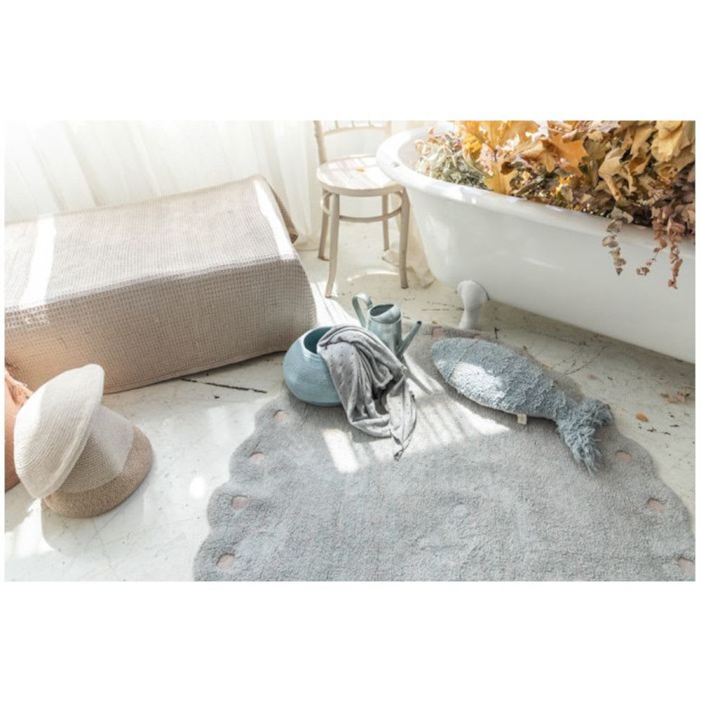 Alfombra lavable de algodón blanco 130x180 - Maisons du Monde