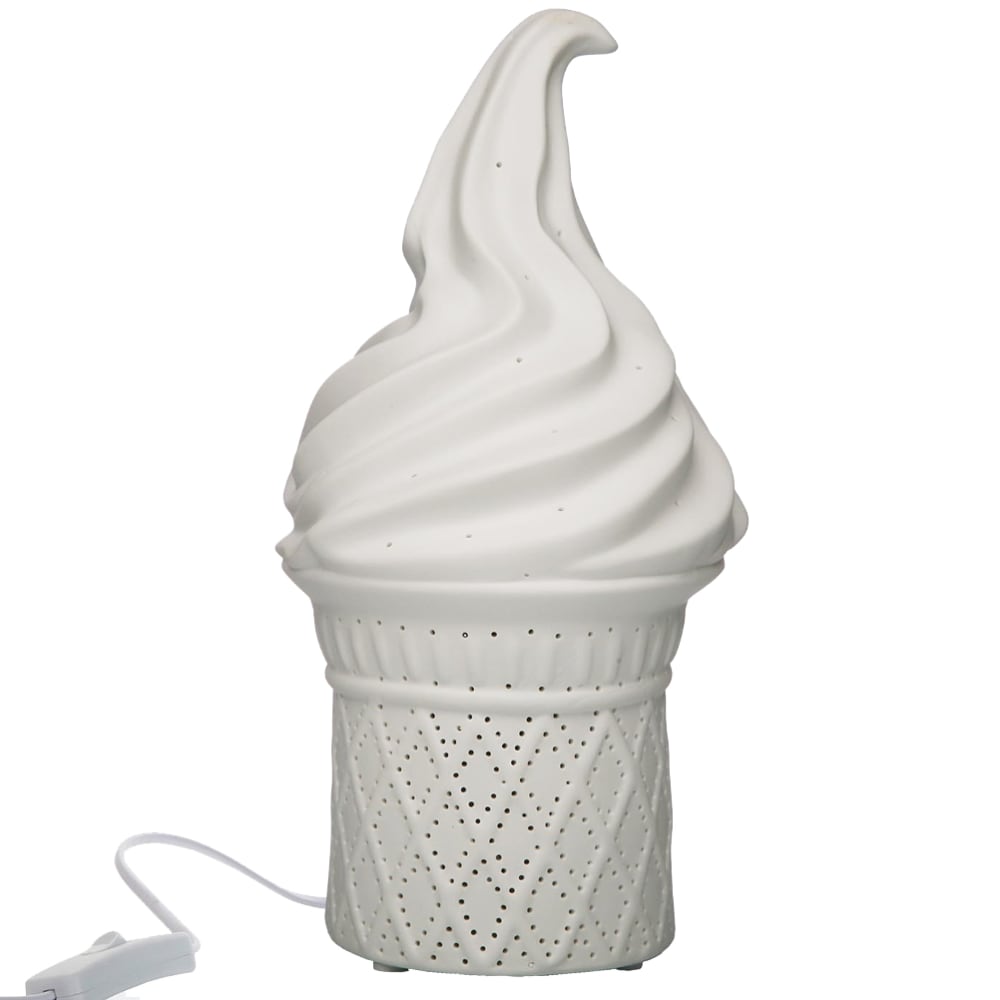 Lampe à poser crème glacée H27cm