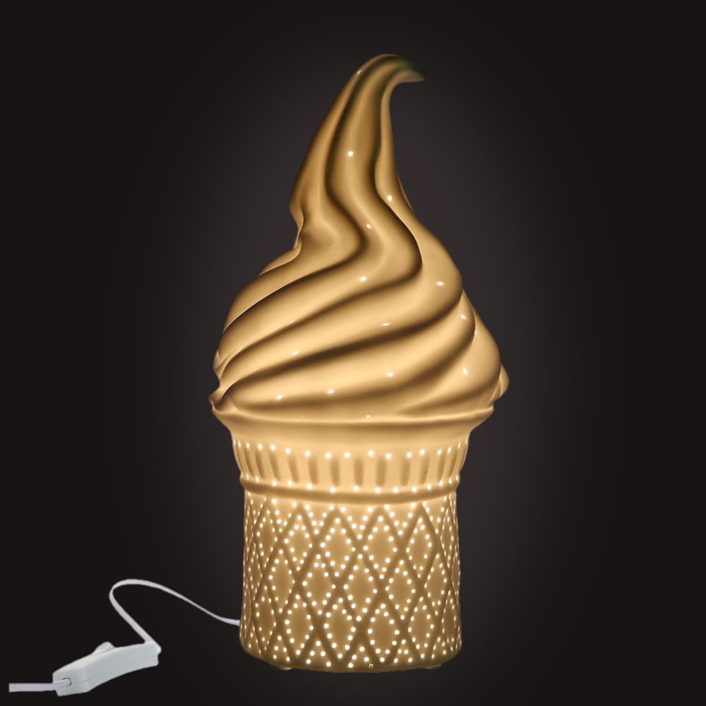Lampe à poser crème glacée H27cm - Maisons du Monde
