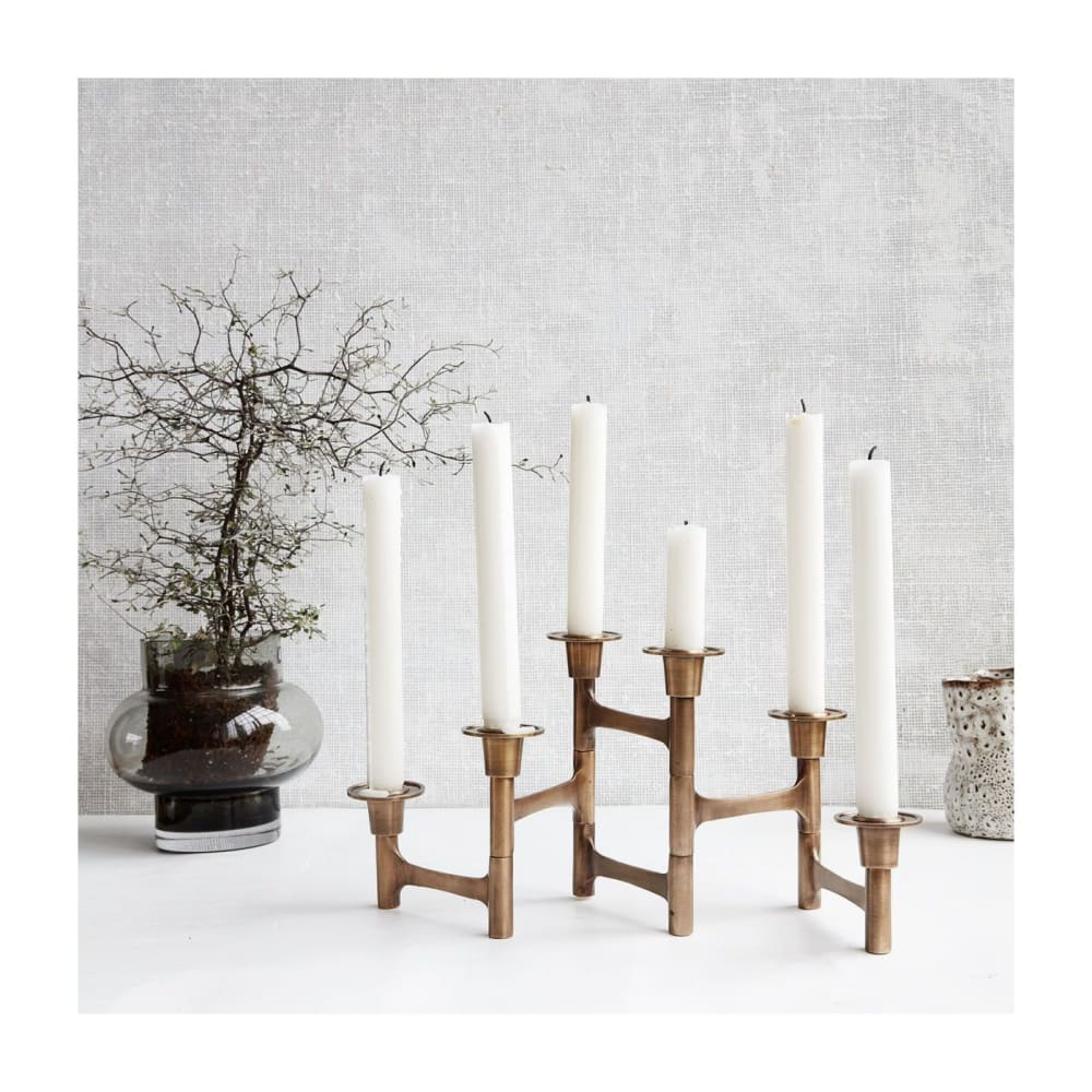 Bougeoir articulé laiton 6 bougies - Maisons du Monde