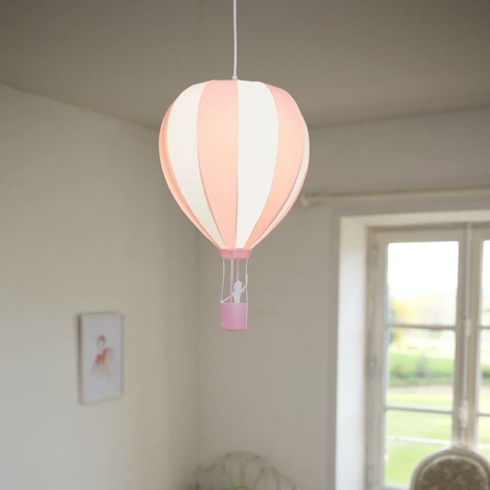 Suspension enfants Montgolfière Rose 46cm - Maisons du Monde