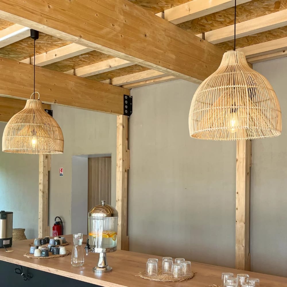 Suspension en rotin conique 50x50 - Maisons du Monde