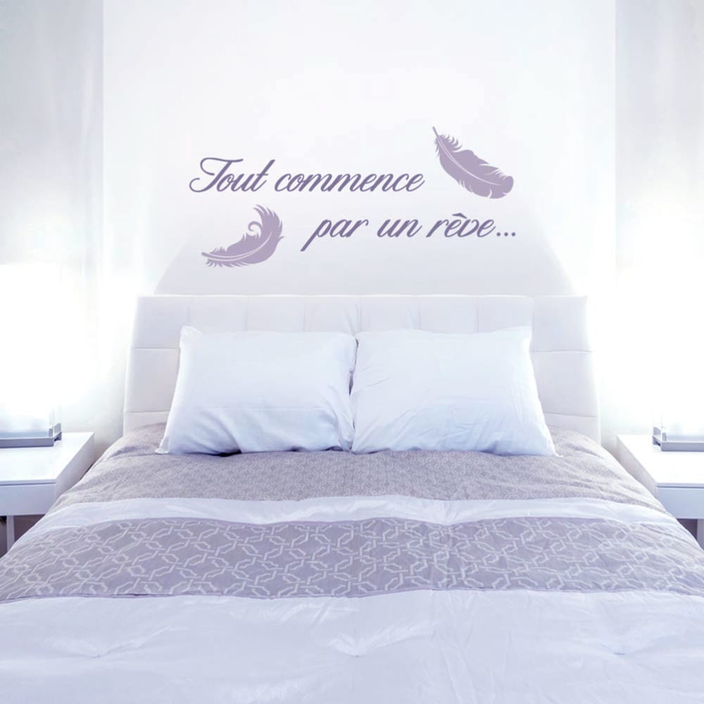 Stickers muraux tout commence par un rêve 46,5x107cm - Maisons du Monde
