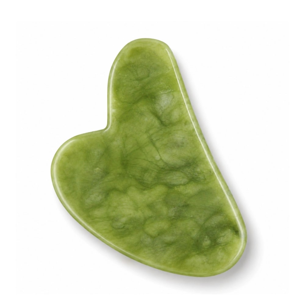 1 guasha en piedra de jade verde + funda - Maisons du Monde