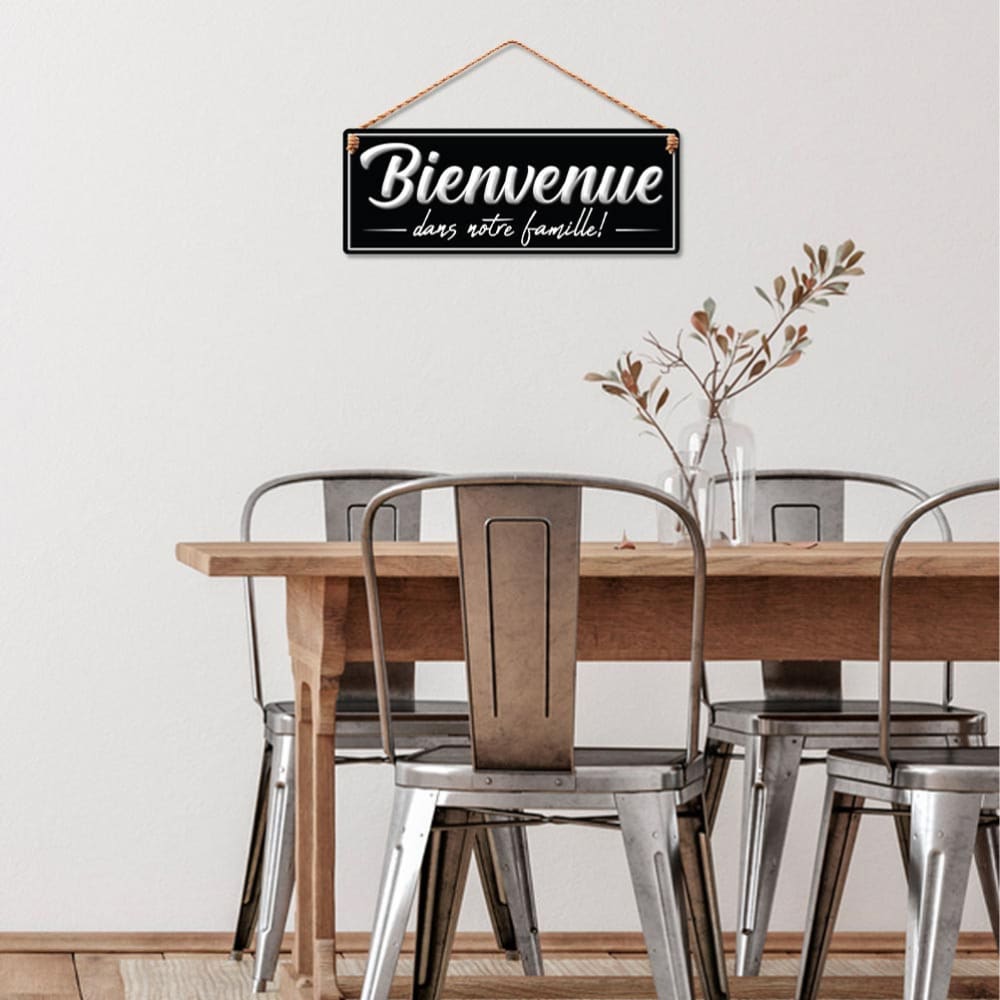 Plaque à suspendre relief 40x15cm - Maisons du Monde