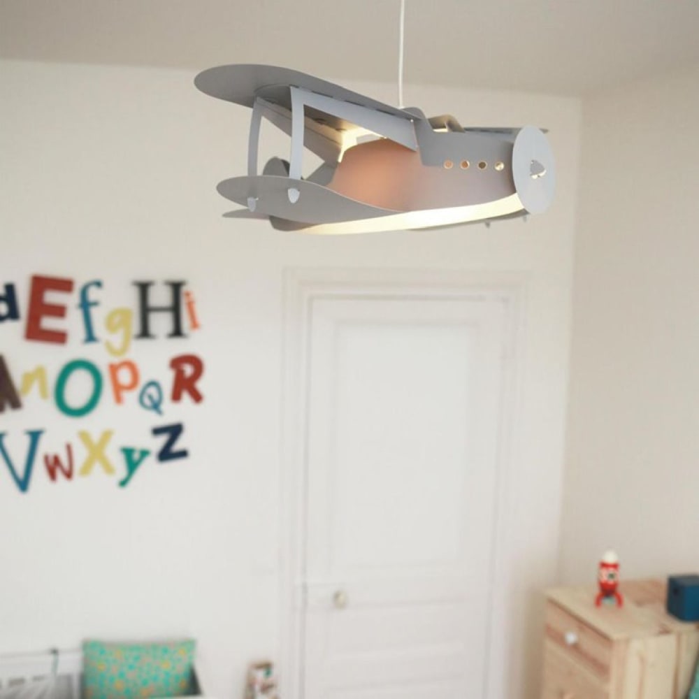 Suspension enfants Avion Gris 50cm (R&M Coudert) - Image 2