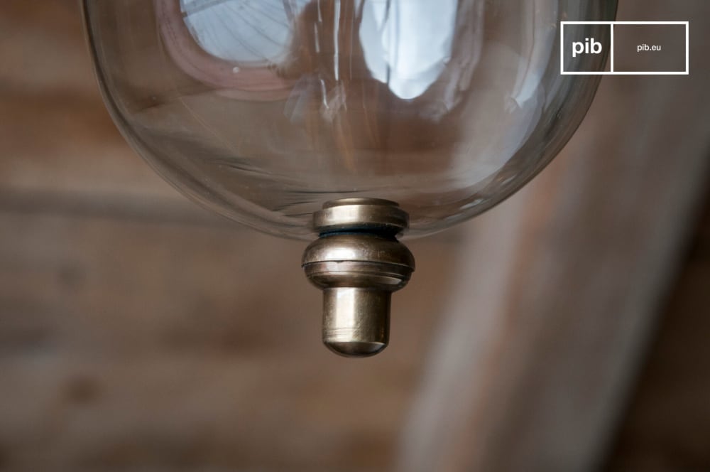 Suspension en verre et métal doré — vue 4