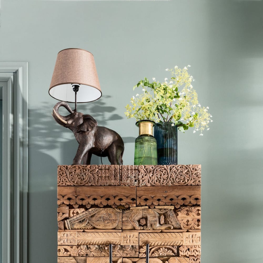 Lámpara mesa marrón 74cm - Maisons du Monde