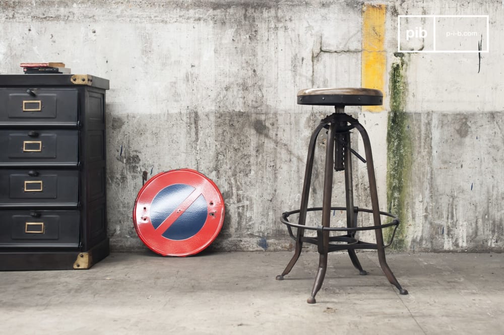 Taburete de bar de metal negro - Maisons du Monde