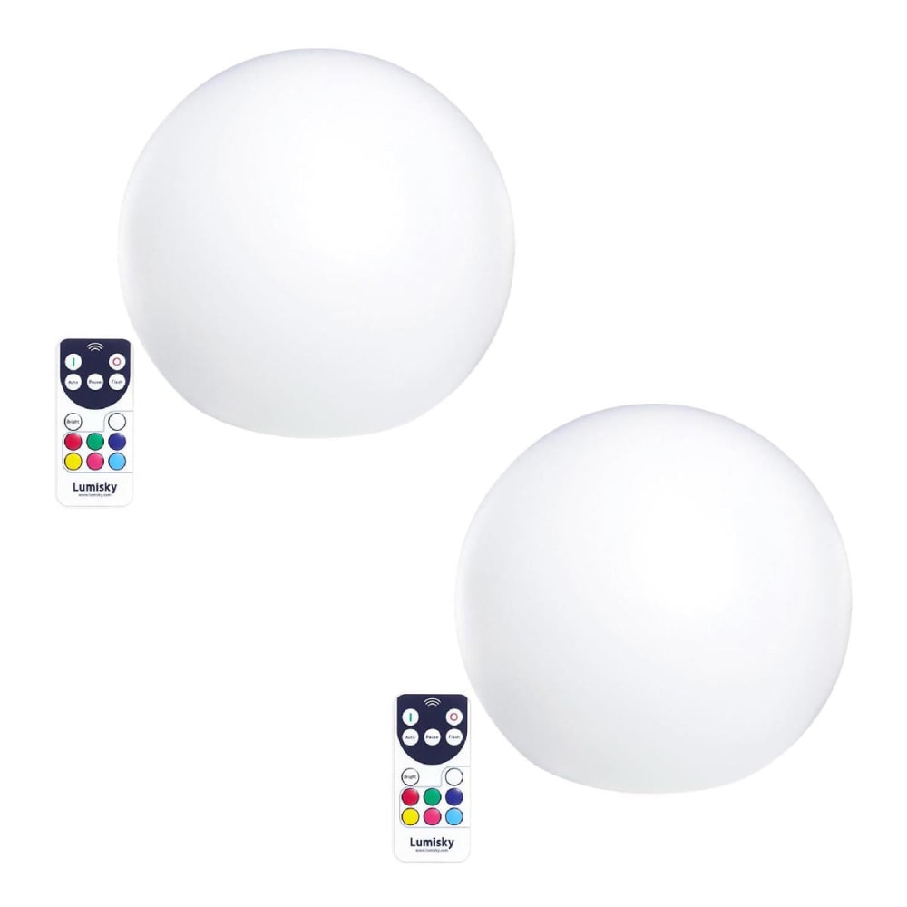 Juego de 2 bolas luminosas inalámbricas blanco d30cm - Maisons du Monde
