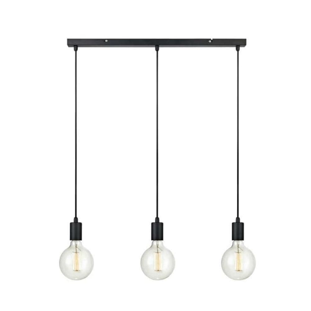 Markslöjd Suspension barre 3 lumières métal L68cm style contemporain Noir