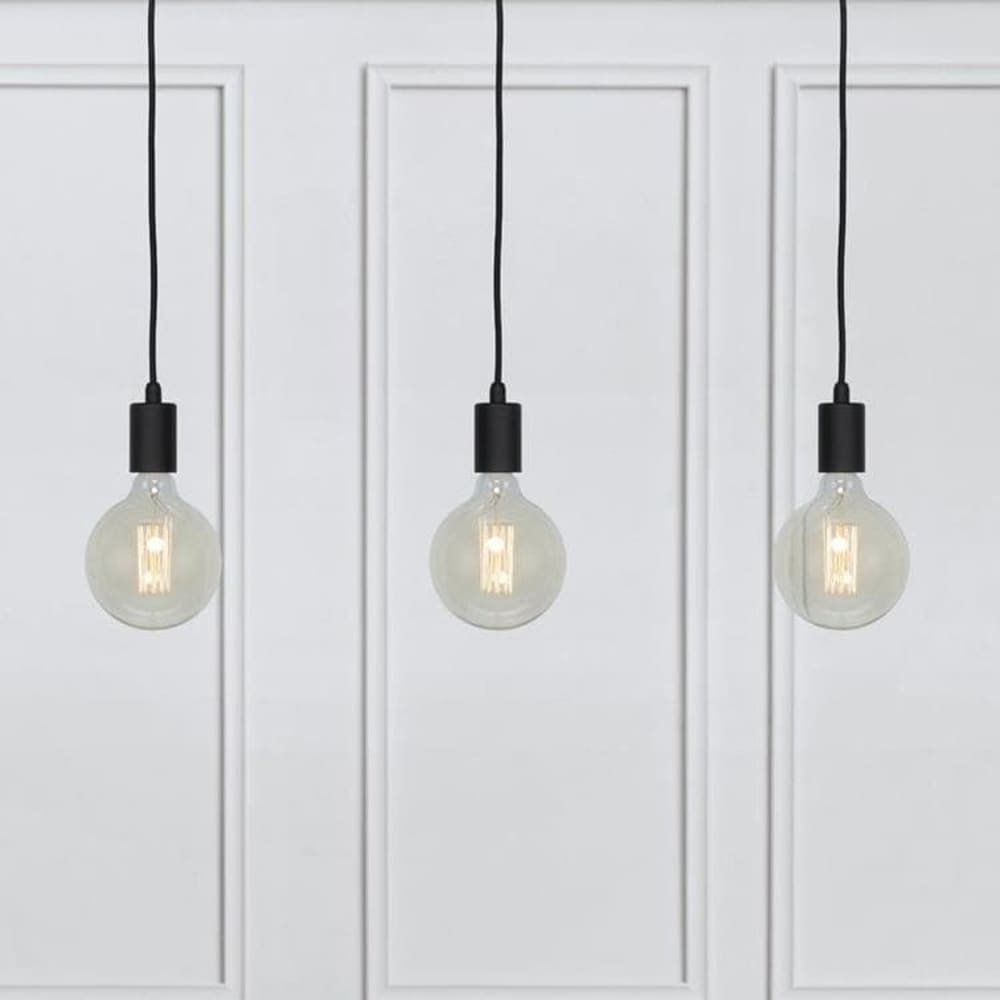 Suspension barre 3 lumières métal L68cm - Maisons du Monde
