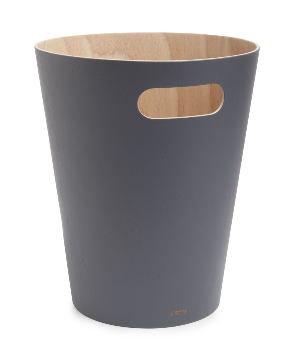 Corbeille bois 7.5L anthracite