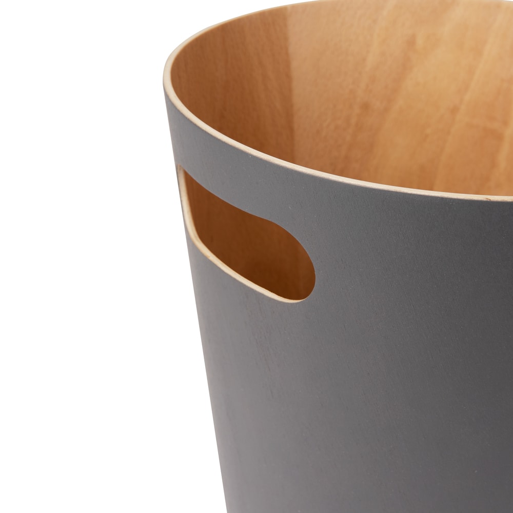 Corbeille bois 7.5L anthracite — vue 4