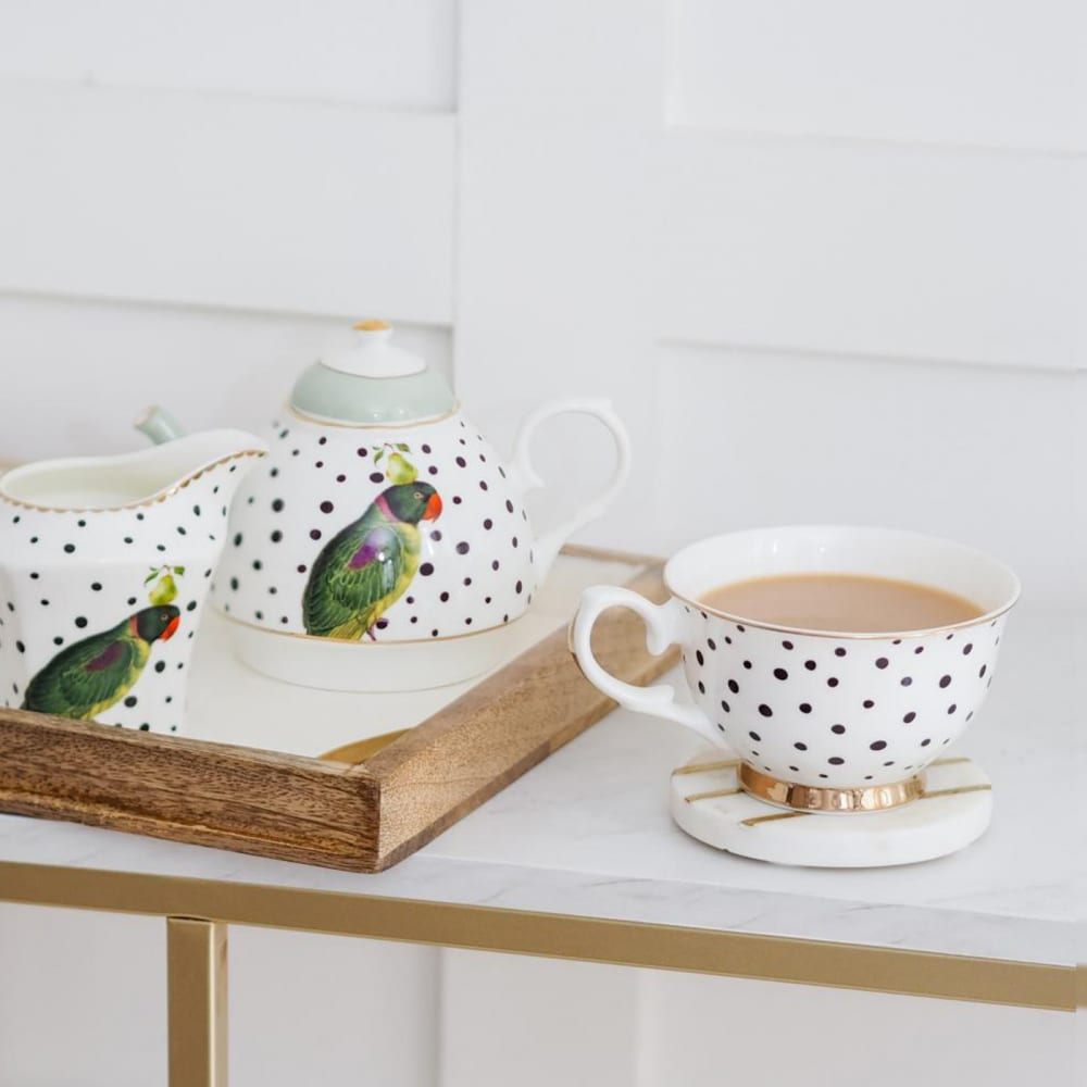 Théière en porcelaine perroquet 36cl - Maisons du Monde