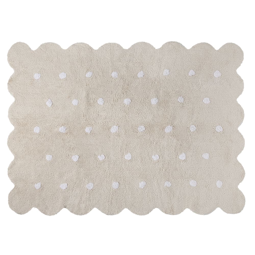 Waschbarer Baumwollteppich Galleta, 120X160 Cm, Beige