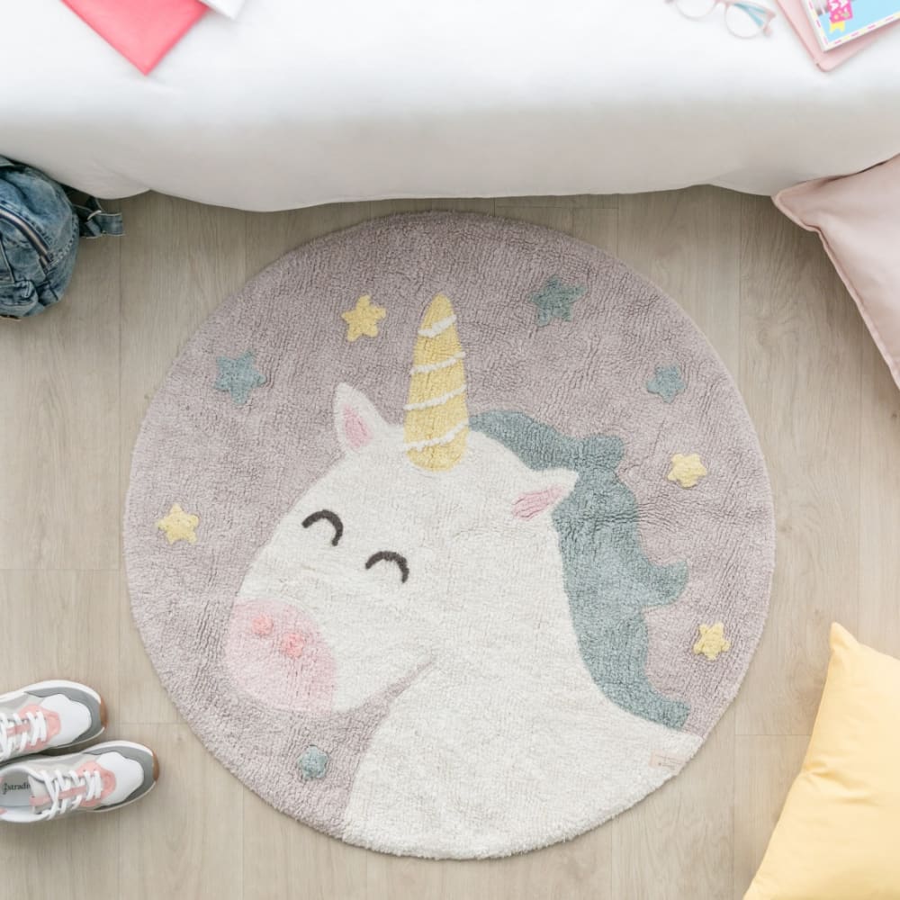 Alfombra lavable redonda de algodón unicornio ø100 - Maisons du Monde