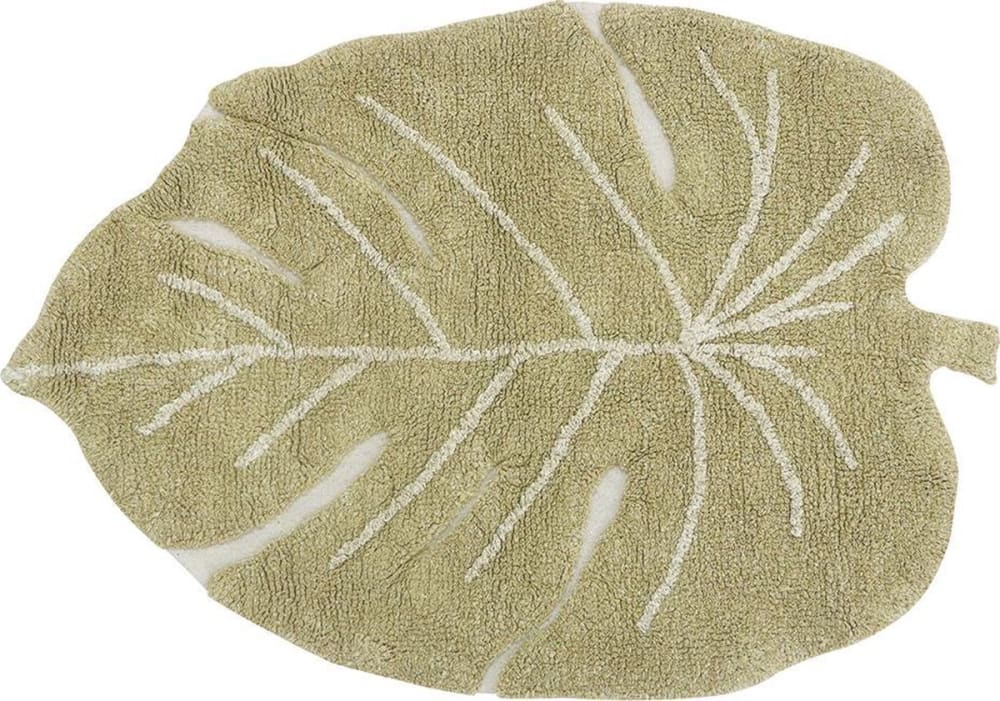 Waschbarer Wollteppich, 100X75 Cm, Olive, NatüRlich