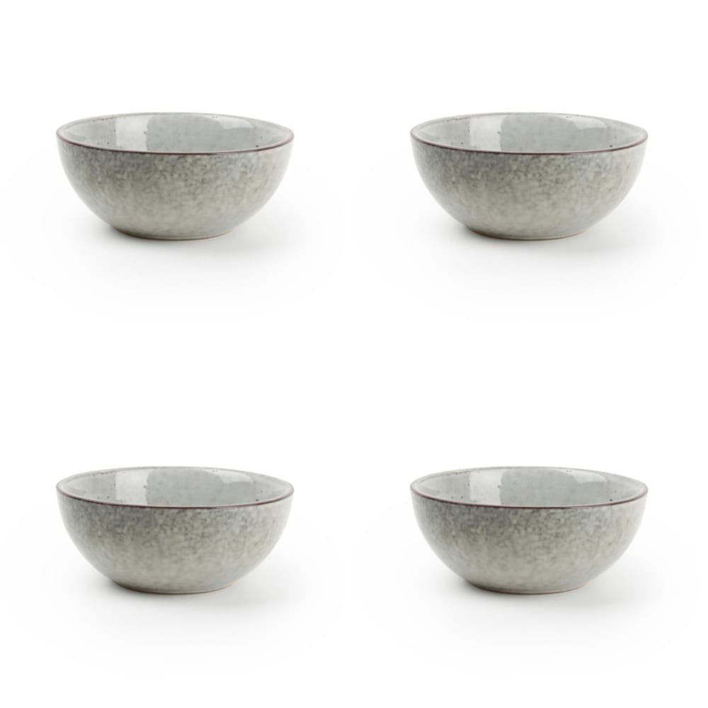Lot de 4 bols vert en grès 11x4,5cm