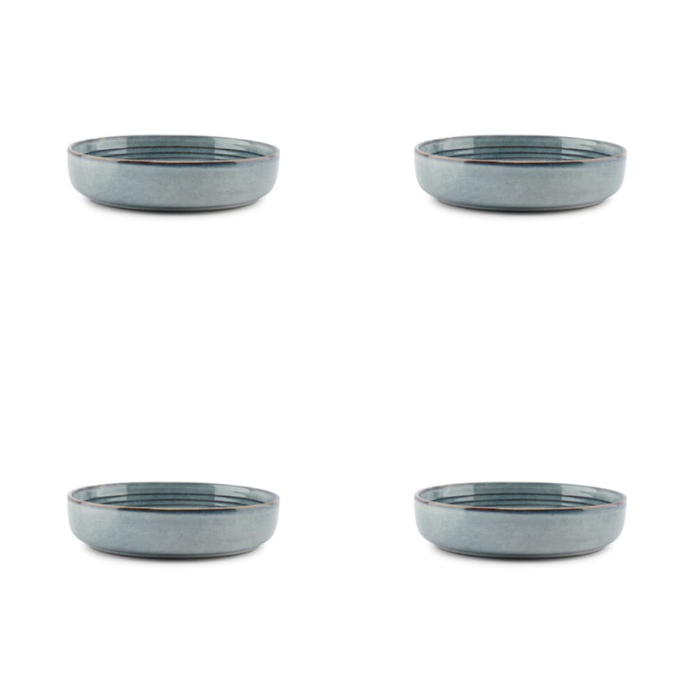 Lot de 4 bols bleu en grès 15xh3,5cm