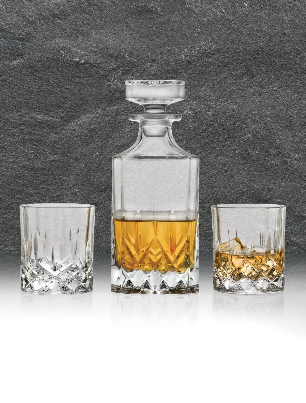 Ensemble de whisky transparent en verre - set/3 - Maisons du Monde