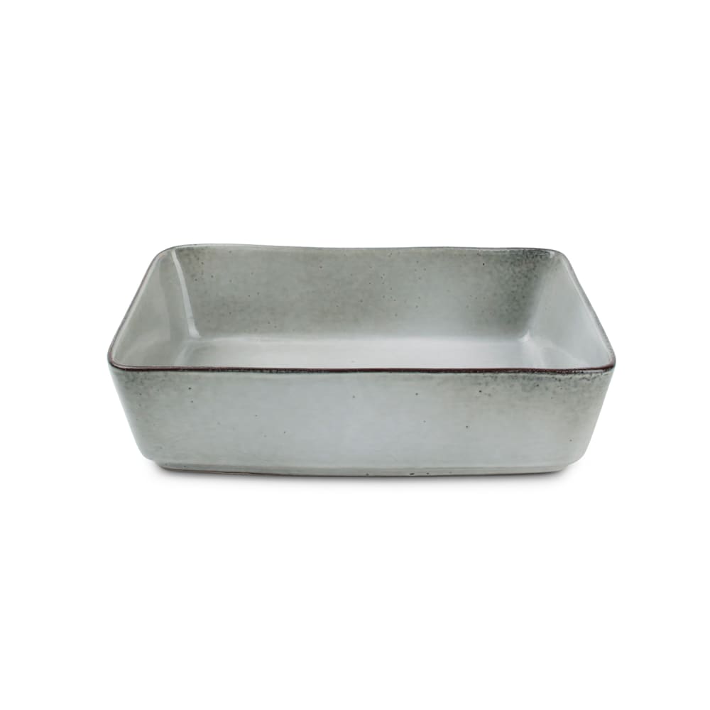 Lot de 2 plat à four vert en grès 20x13,5xh5,5cm Lot de 2 plat à four vert en grès 20x13,5xh5,5cm