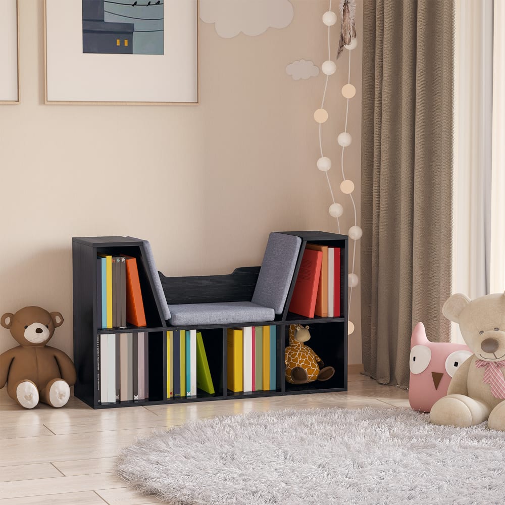 2-in-1 Bank-Bibliothek mit 6 Kissenfächern - Maisons Du Monde