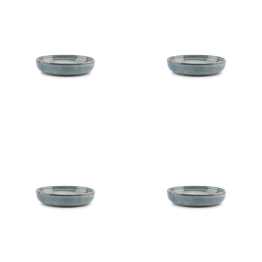 Lot de 4 bols bleu en grès 11xh2cm