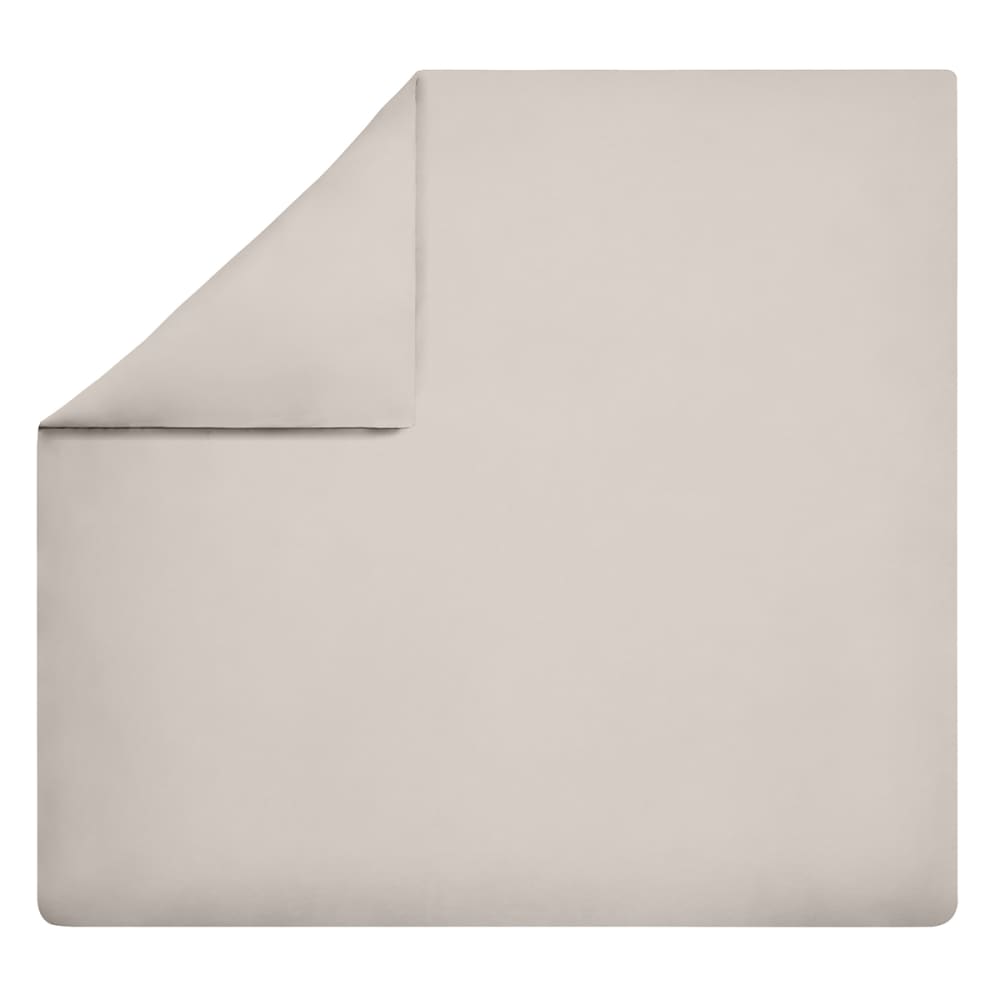 Housse de couette unie en coton gris mastic 200x200 - Maisons du Monde