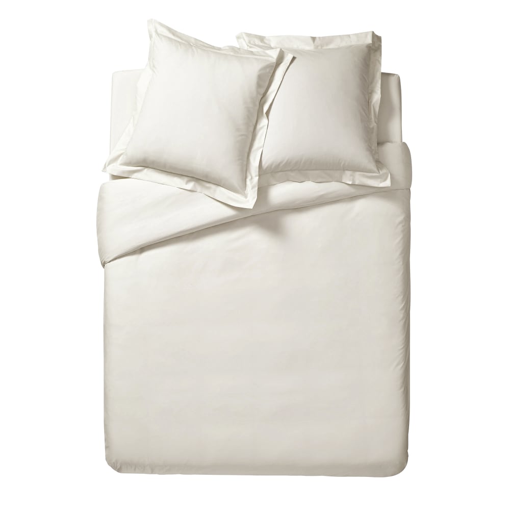 Housse de couette en percale de coton meringue 200x200 — vue 3