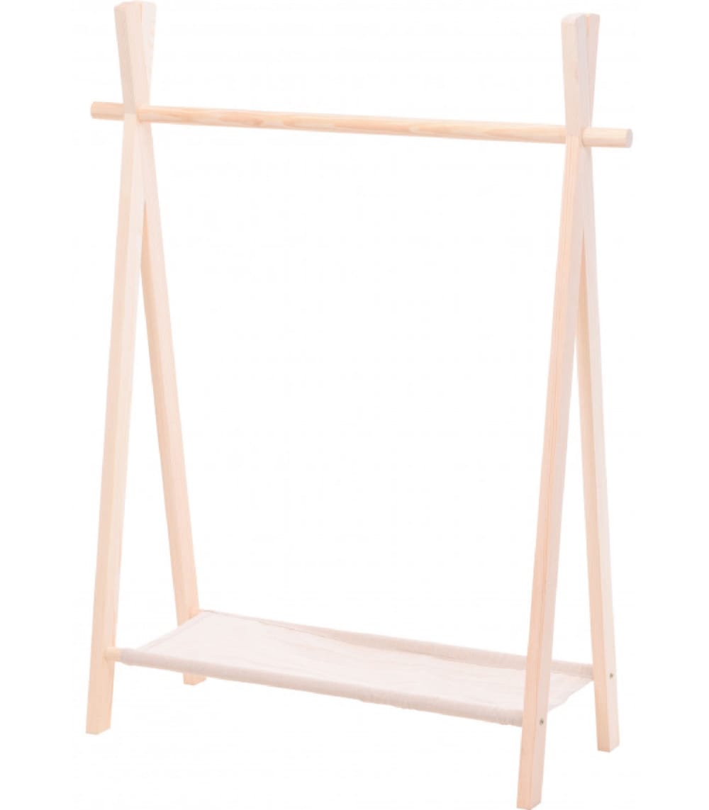 Portant vêtements en bois H100cm