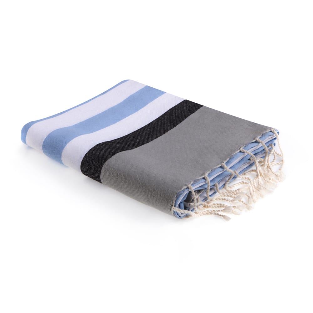 Fouta coton 100x200 bleu ciel