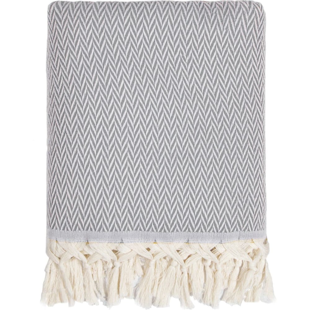 Plaid laine gris chiné 130x170