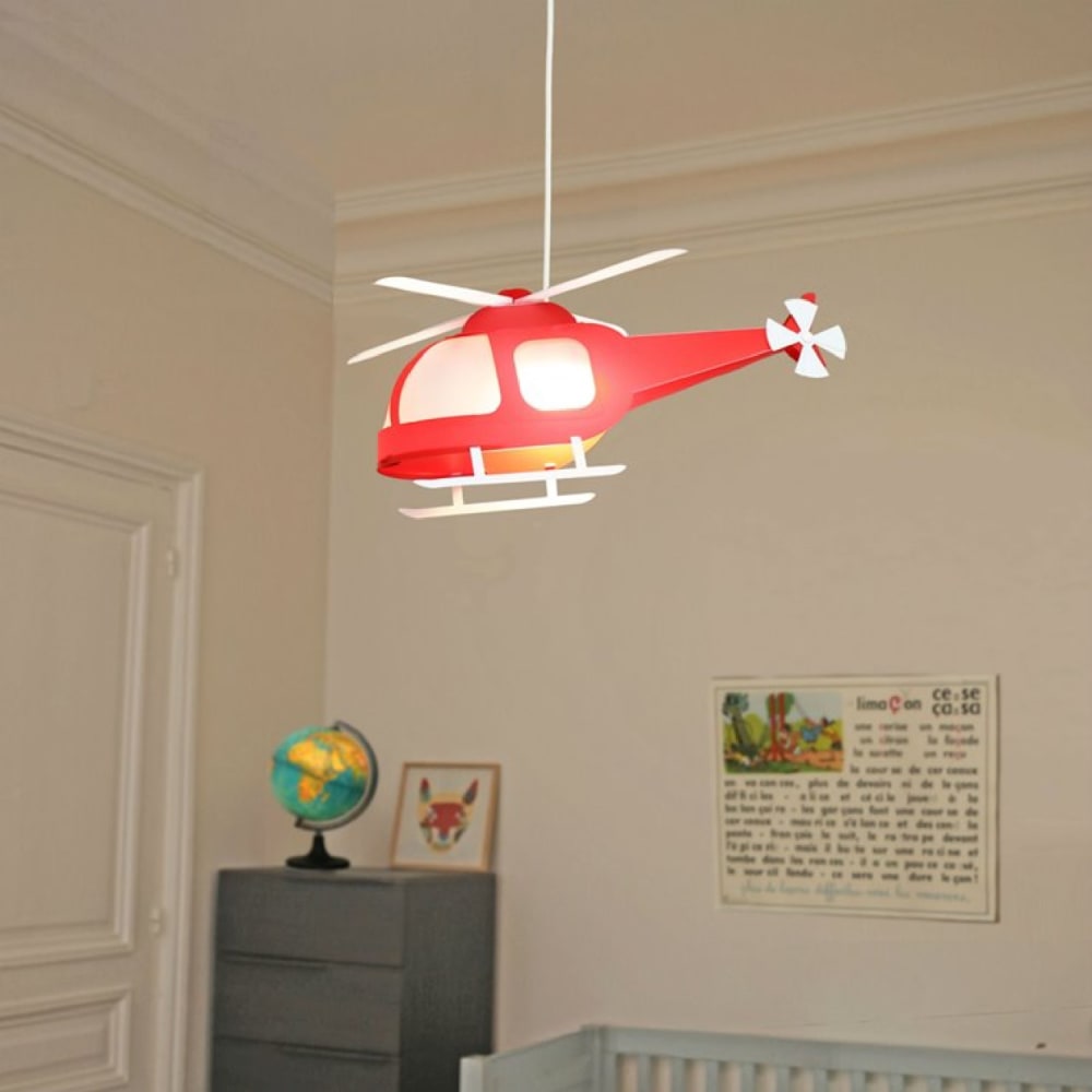 Suspension enfants Hélicoptère Rouge 53cm (R&M Coudert) - Image 1
