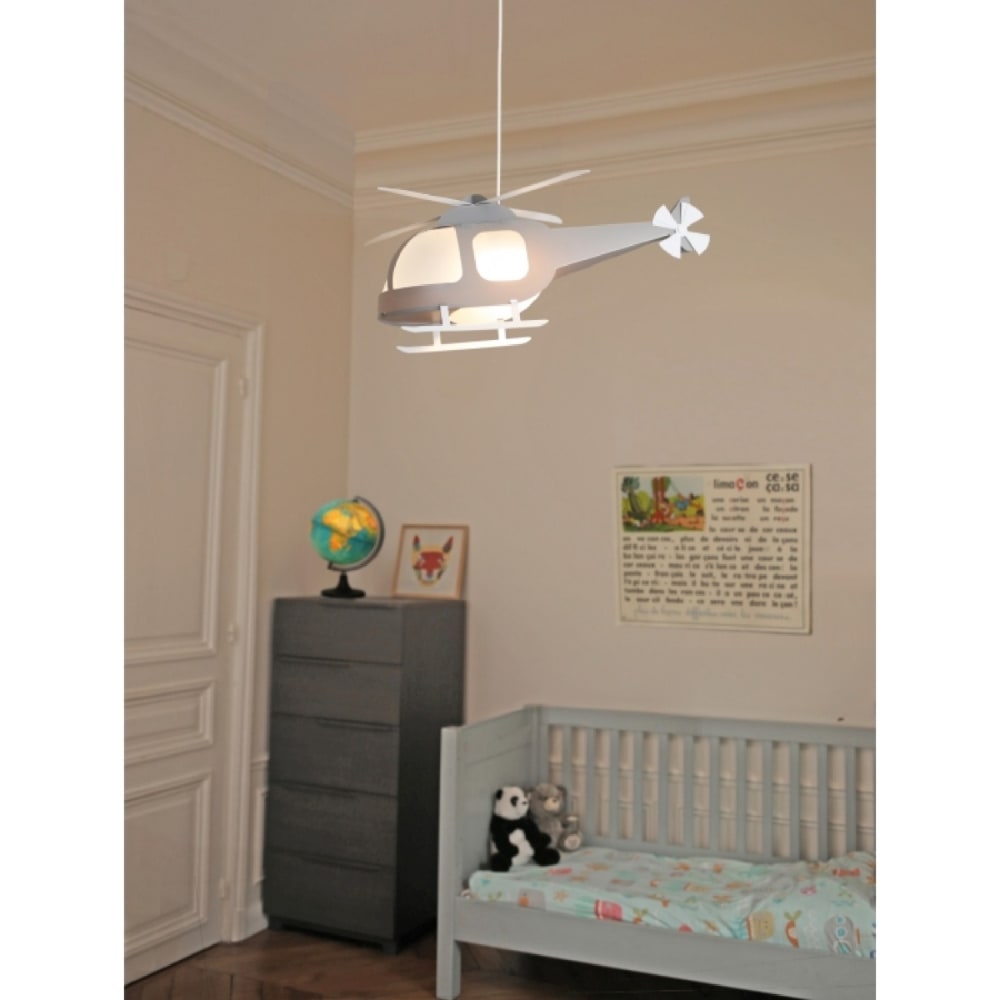 Suspension enfants Hélicoptère Gris 53cm - Maisons du Monde