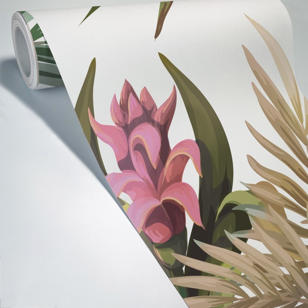 Papier peint panoramique - vert - intissé - 7 lés : 336x270cm — vue 3
