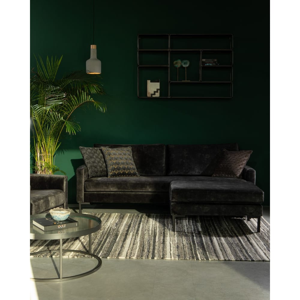 Reposapiés en símil cuero antracita - Maisons du Monde