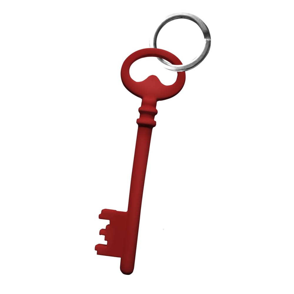 Fenel & Arno Porte clefs en acier rouge style classique chic