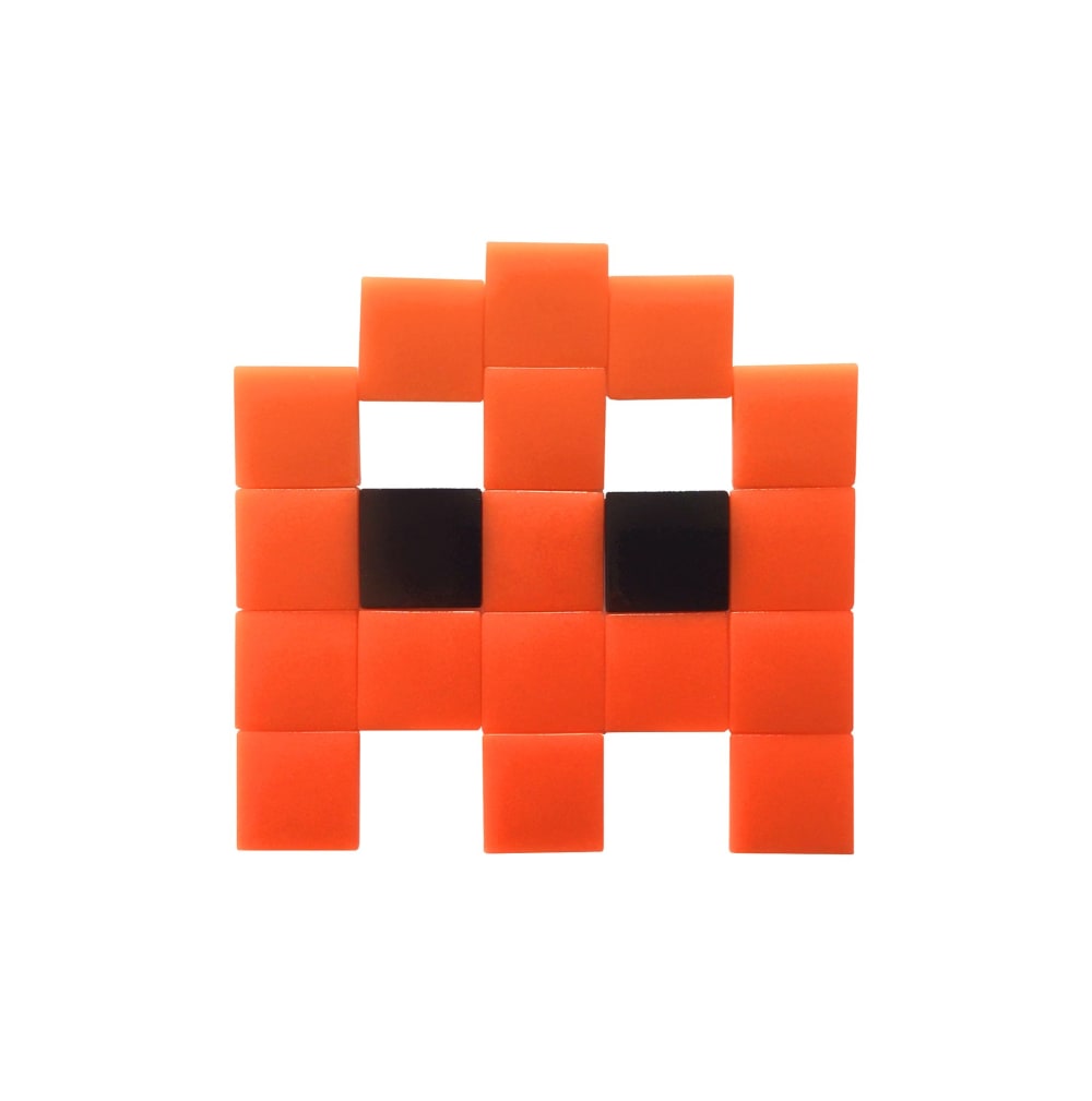 Pixel Box Mosaïque adhésive en verre orange style contemporain