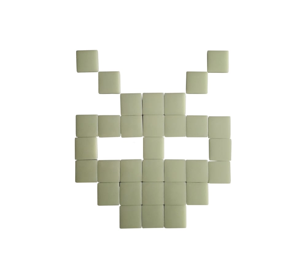Pixel Box Mosaïque adhésive en verre vert clair style contemporain