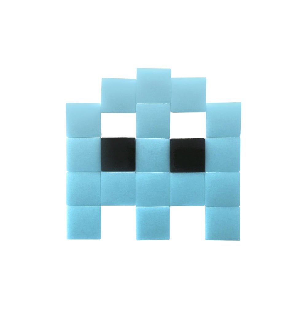 Pixel Box Mosaïque adhésive en verre bleu clair style contemporain