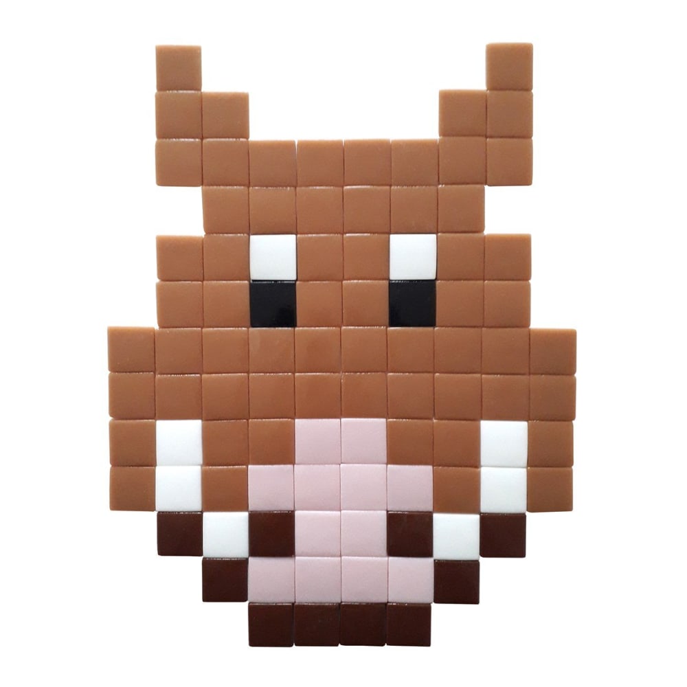 Pixel Box Dekoratives Glasmosaik Warzenschwein #01 braun style modern Glas Kinder