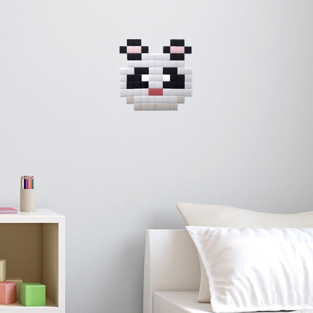 Dekoratives Glasmosaik Panda #01 weiß - Maisons Du Monde