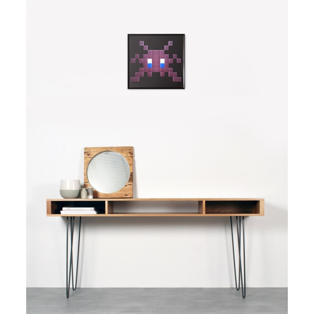 Cadre mosaïque en verre mauve 30x30cm