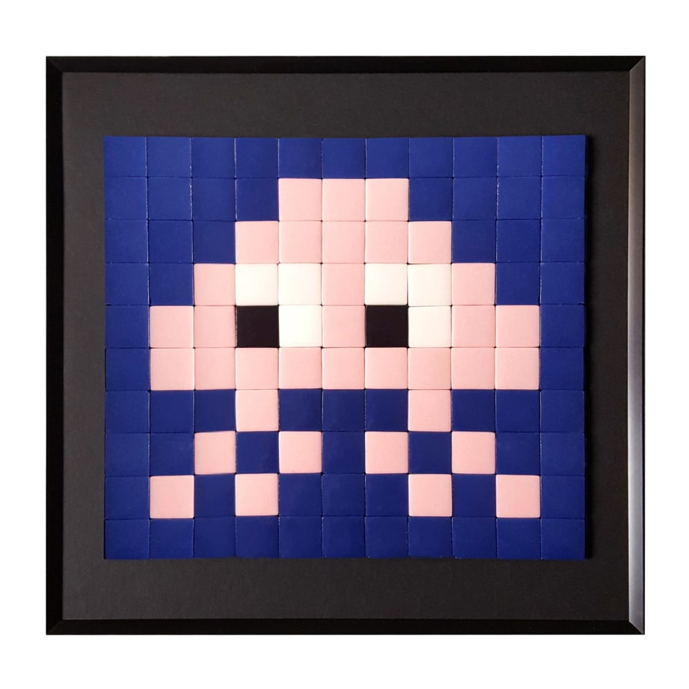 Cadre mosaïque en verre rose 30x30cm
